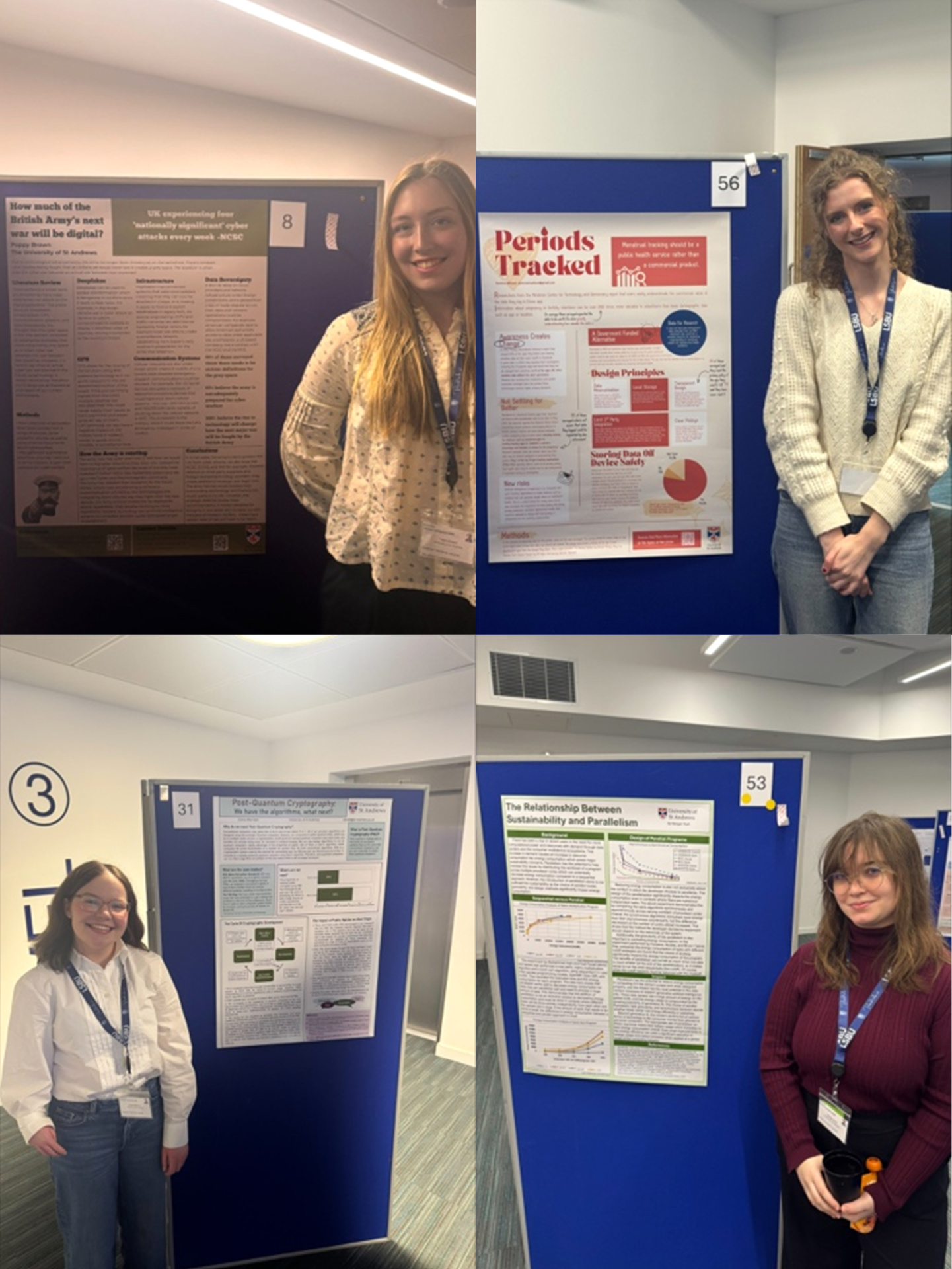 Students presenting their posters